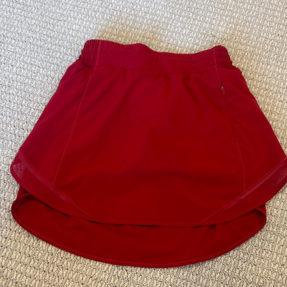 Lululemon Athletica Vibrant Red Mini Skirt